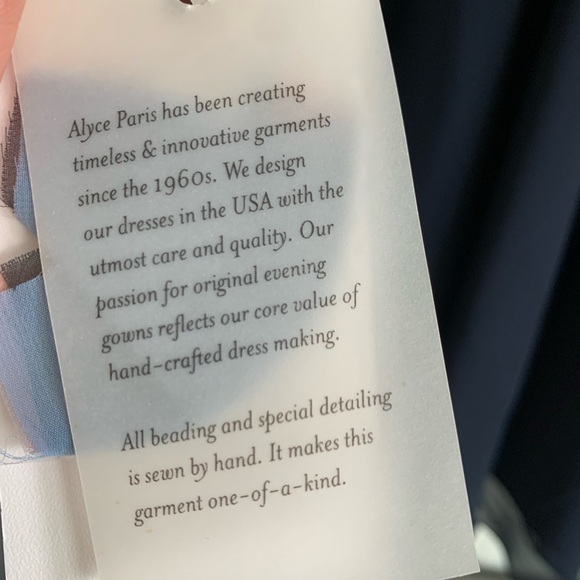 Alyce Paris Sty 3833 Dark Blue Midnight Formal Dress NWT Size 6 Homecoming Prom - Picture 5 of 8